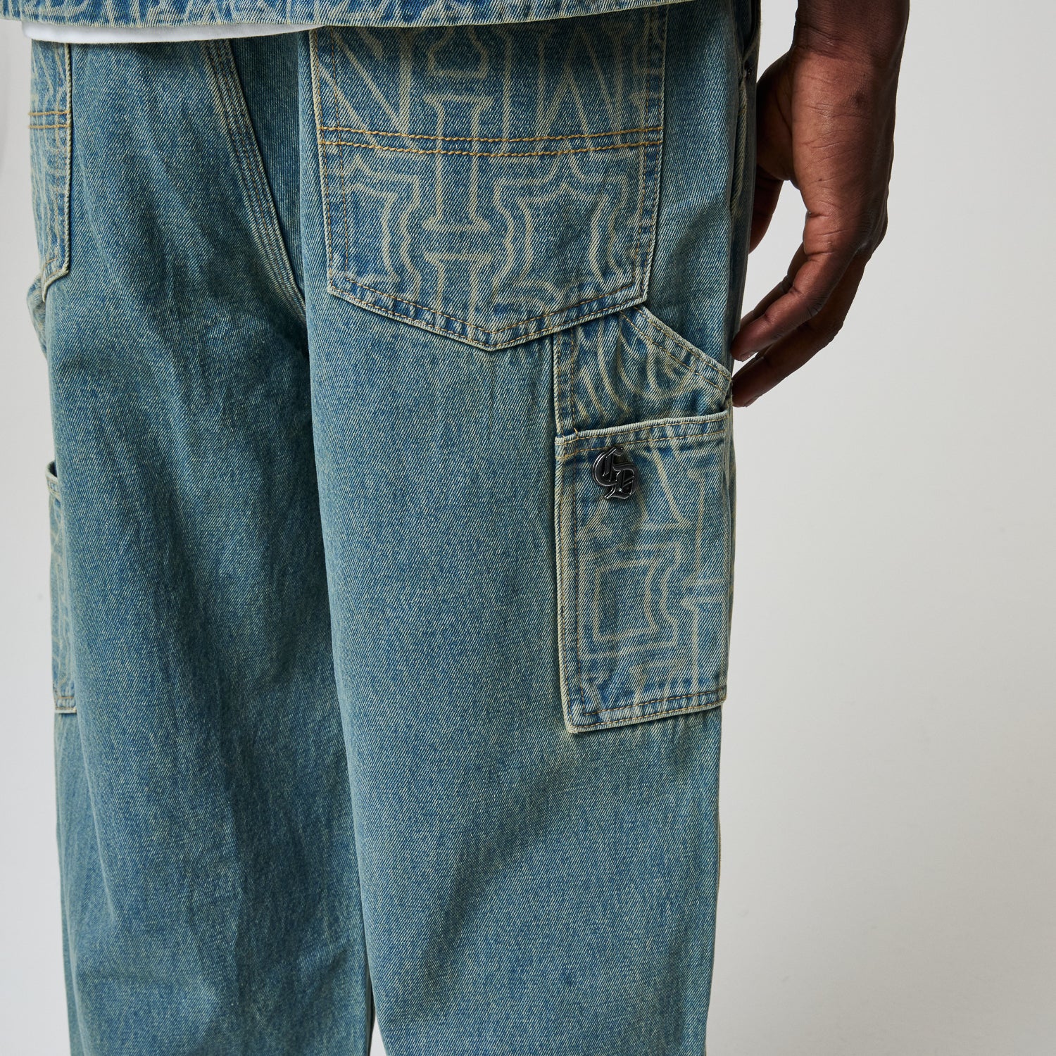 BERKELEY MONOGRAM DENIM JEANS - Image 5