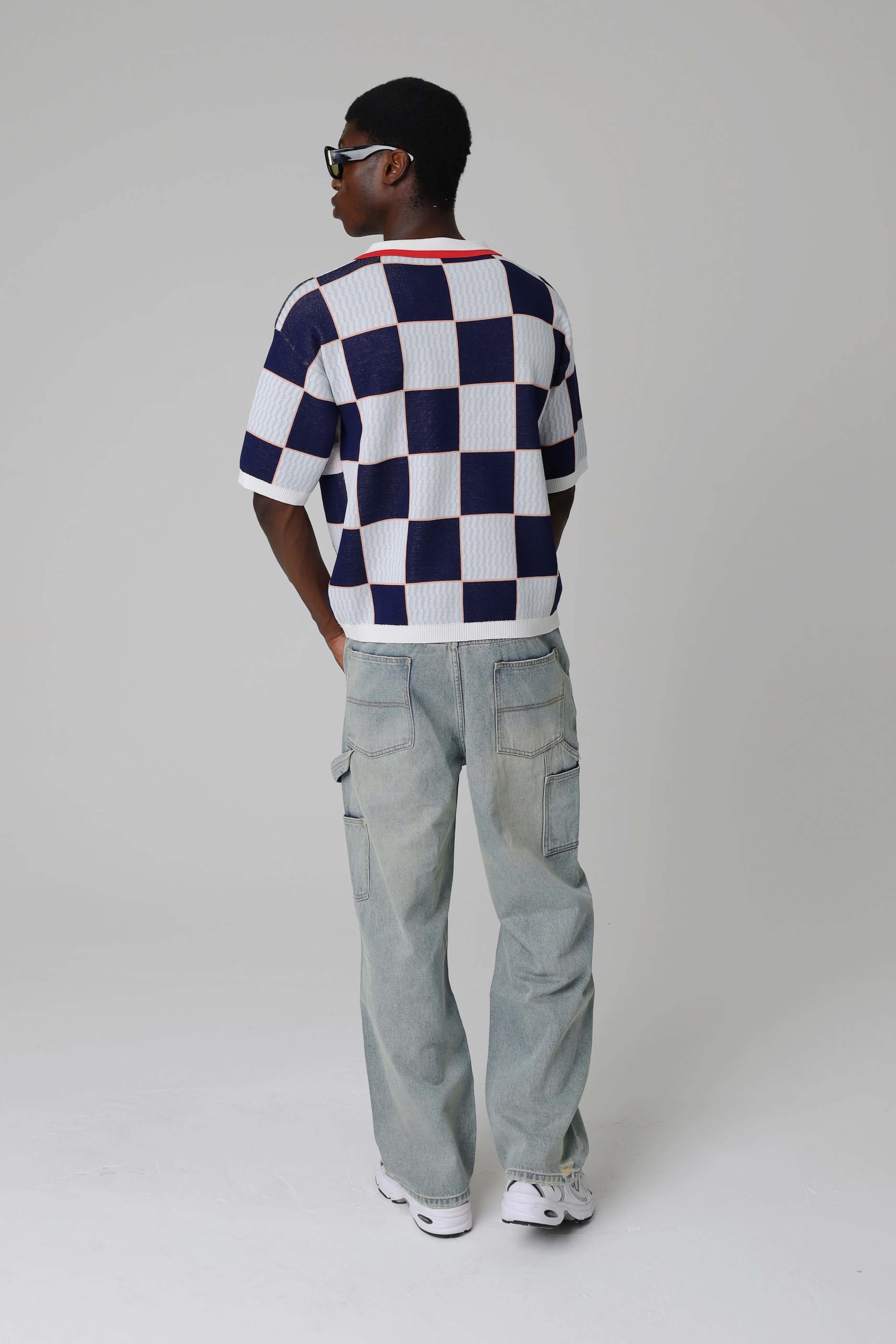 CHECKERBOARD  KNITTED FOOTBAL SHIRT - Image 3