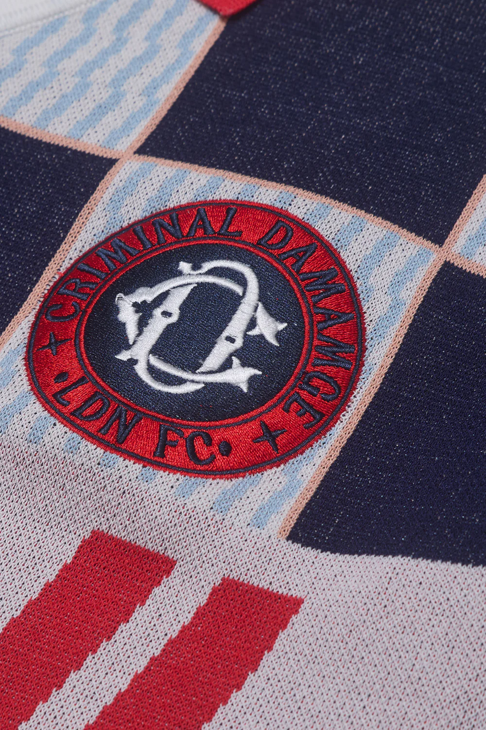 CHECKERBOARD  KNITTED FOOTBAL SHIRT - Image 5