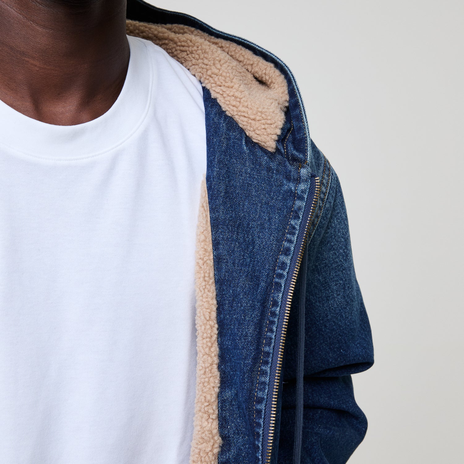 DAVIES DENIM SHERPA HOODED JACKET - Image 11