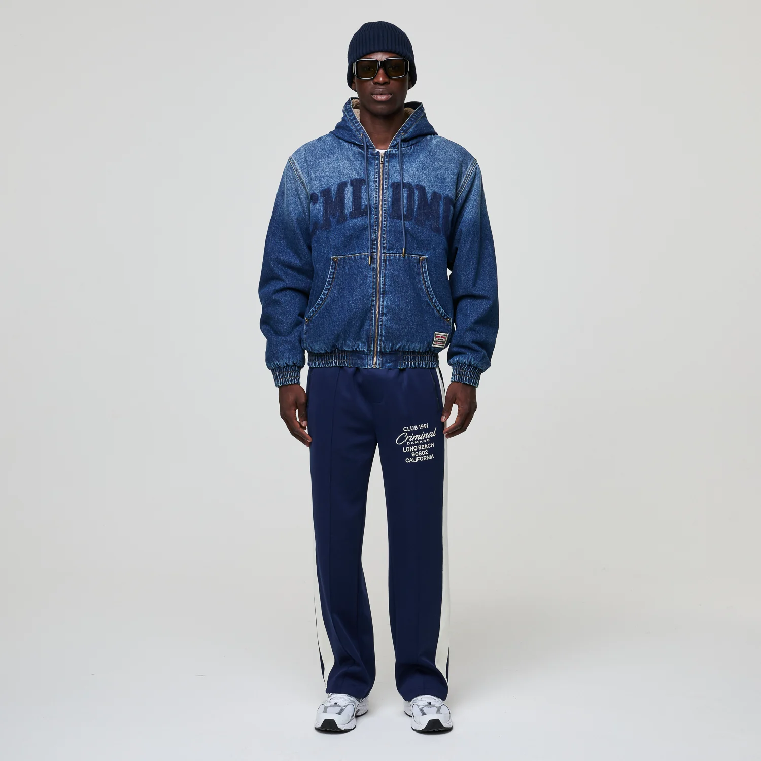 DAVIES DENIM SHERPA HOODED JACKET - Image 2