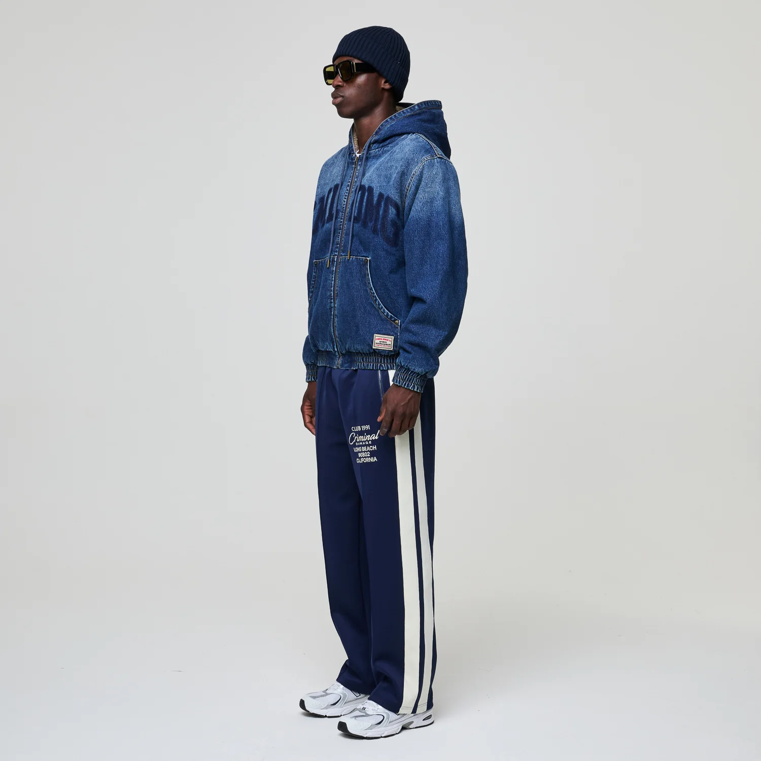 DAVIES DENIM SHERPA HOODED JACKET - Image 3