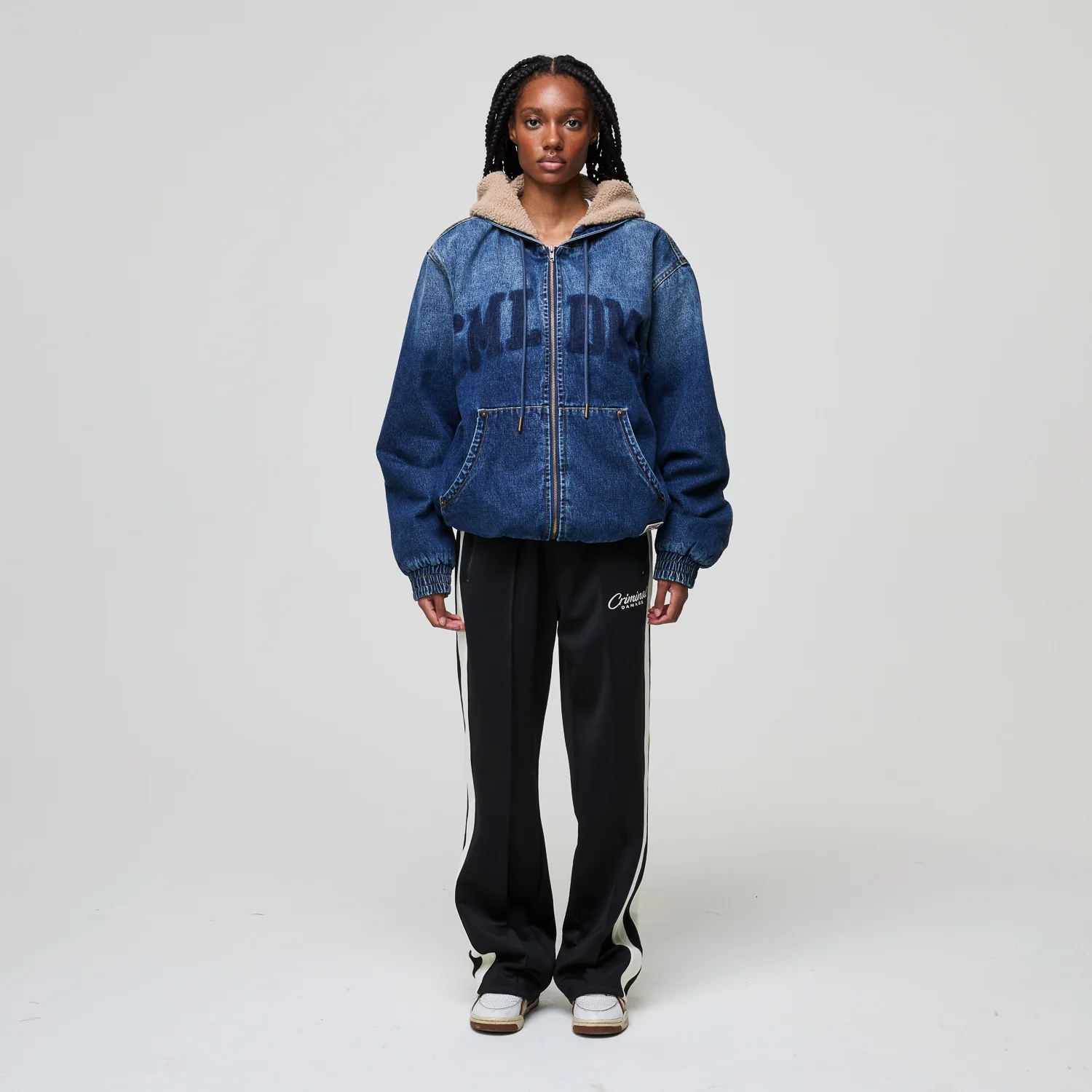 DAVIES DENIM SHERPA HOODED JACKET - Image 5