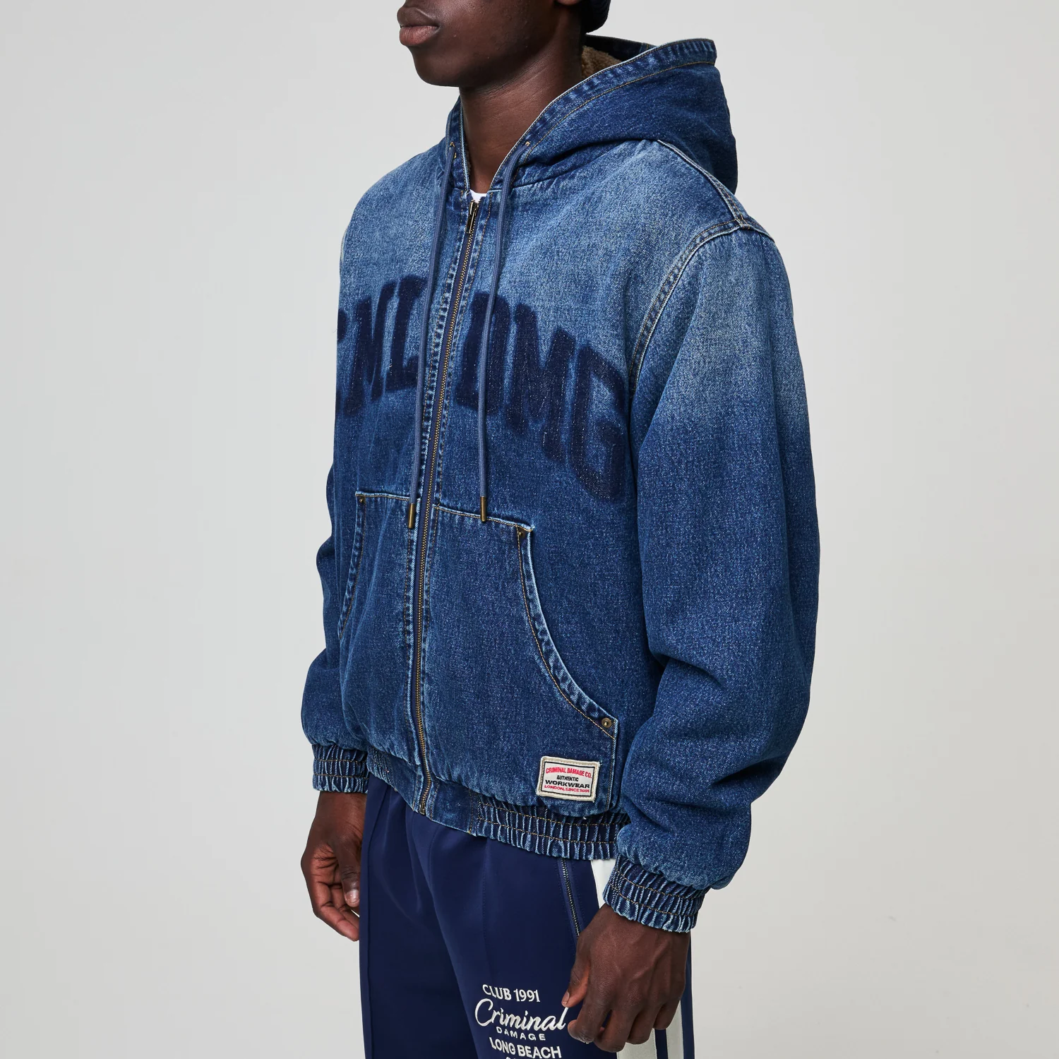 DAVIES DENIM SHERPA HOODED JACKET - Image 8