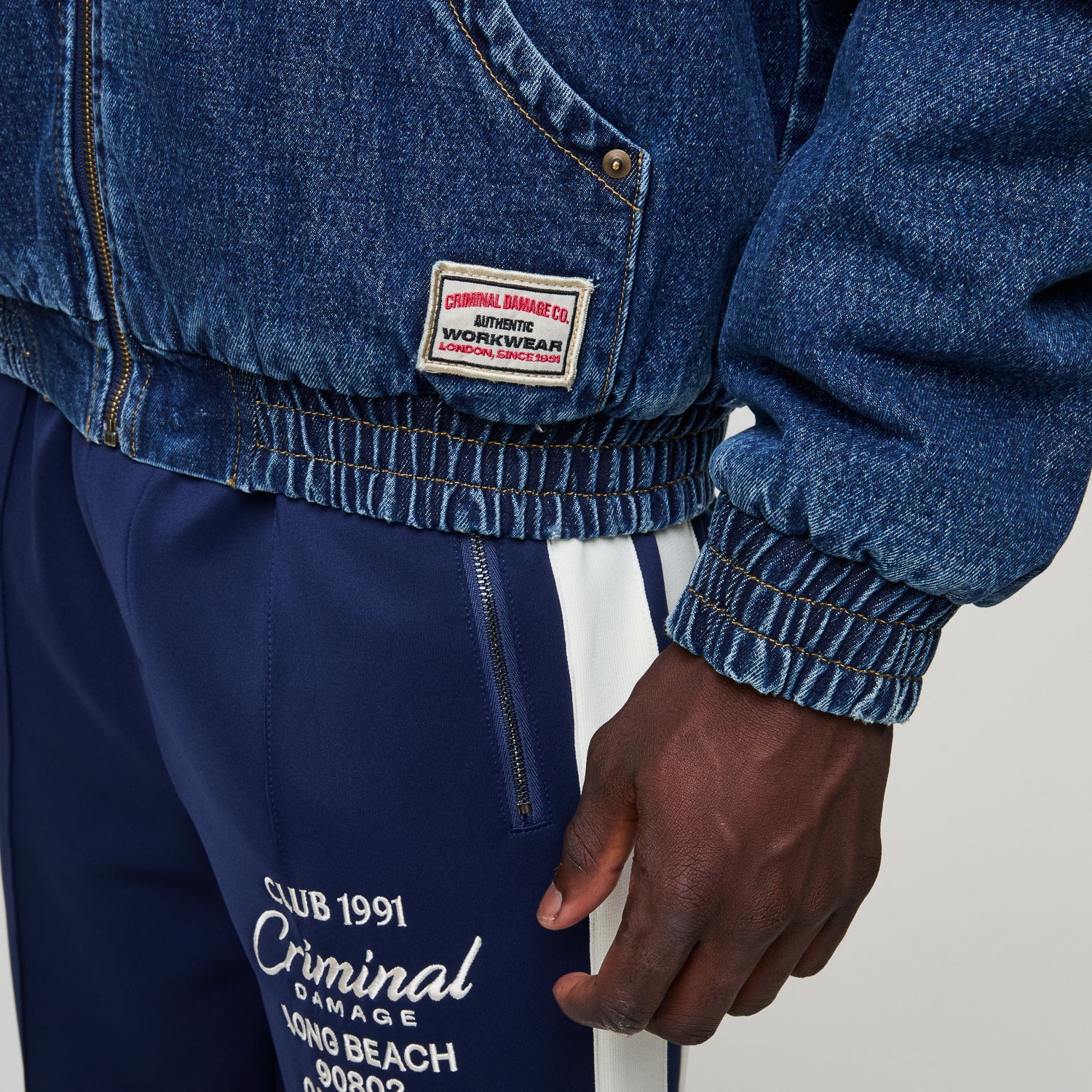 DAVIES DENIM SHERPA HOODED JACKET - Image 9