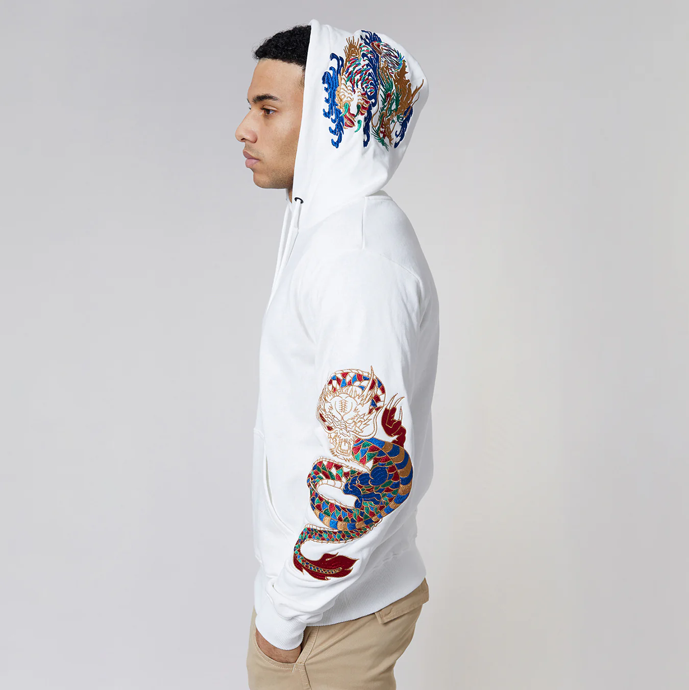 GOLD DRAGON EMBROIDERY HOODIE - Image 4