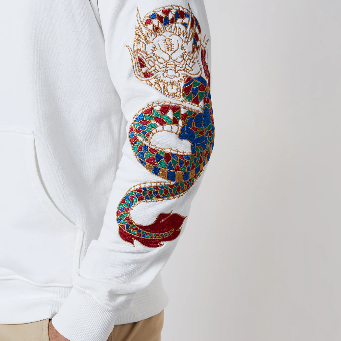 GOLD DRAGON EMBROIDERY HOODIE - Image 5