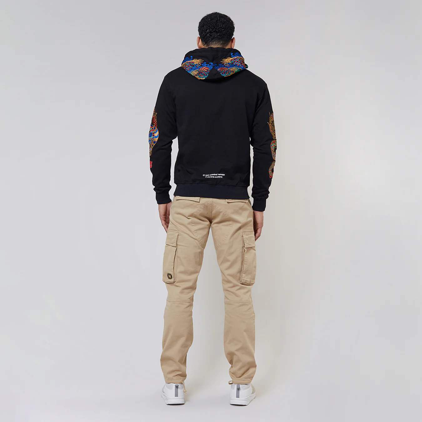 GOLD DRAGON EMBROIDERY HOODIE - Image 3