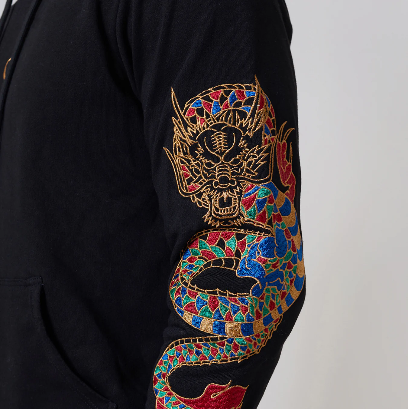 GOLD DRAGON EMBROIDERY HOODIE - Image 4