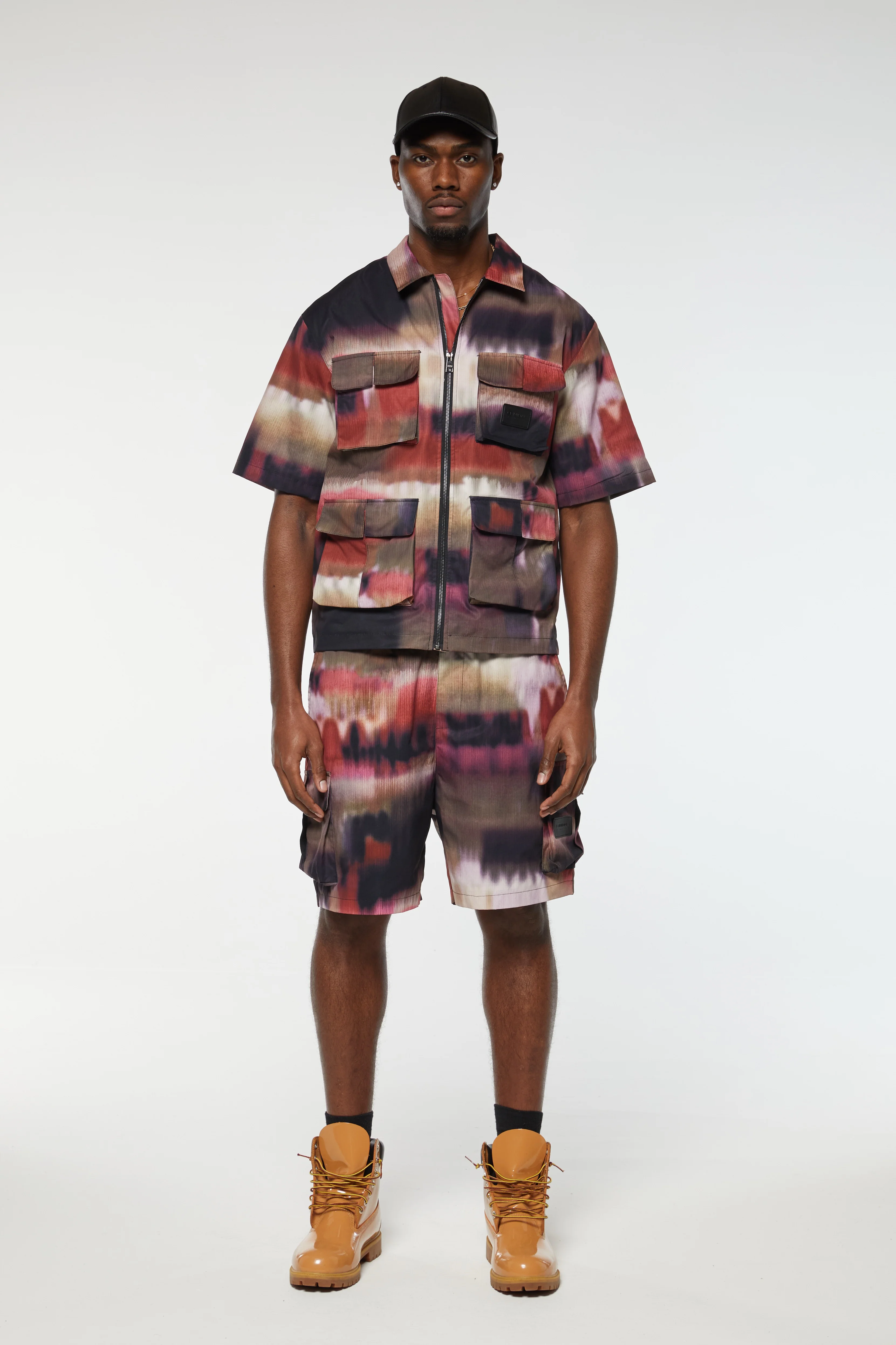 PHOTO PRINT  ZIP SHORTS - Image 4