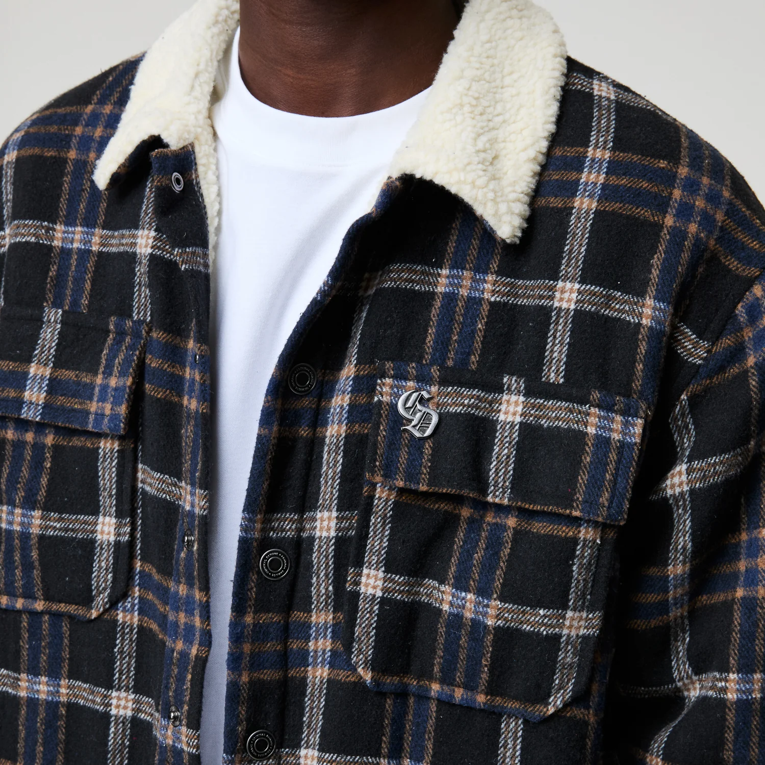 RICHMOND CHECK SHERPA SHIRT JACKET - Image 8