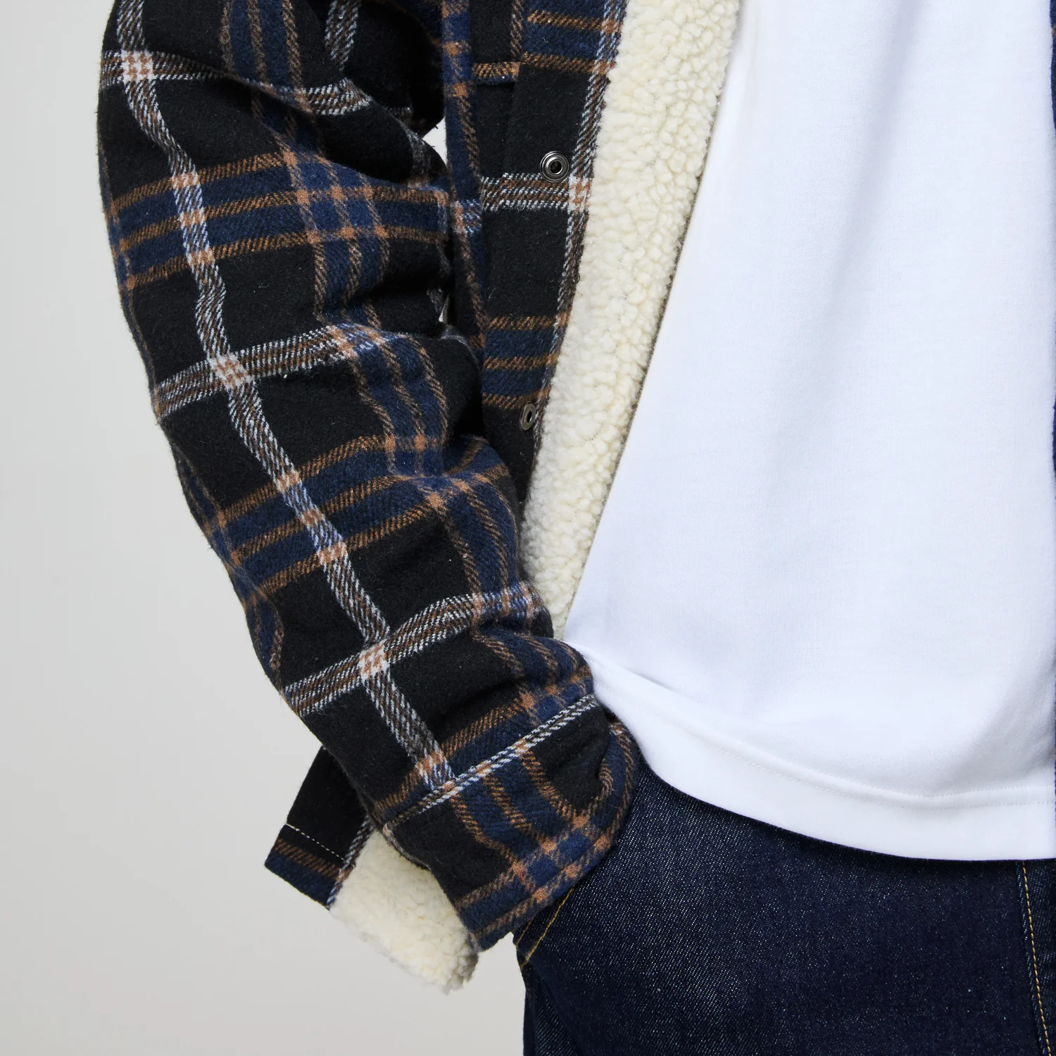 RICHMOND CHECK SHERPA SHIRT JACKET - Image 9