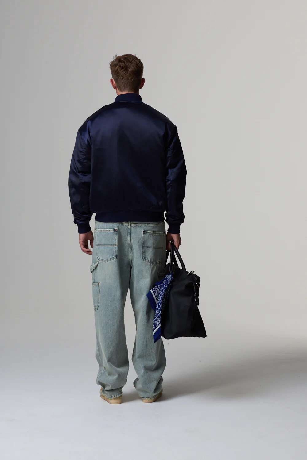 XL LOGO SATIN BOMBER JACKET - Image 5